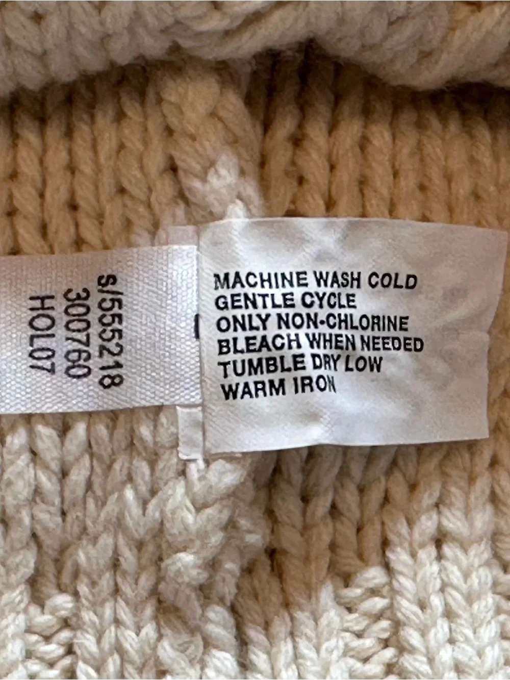NWOT Gap Kids Fisherman Cable Knit Sweater Cotton Wool Blend Kids Size M 6-8